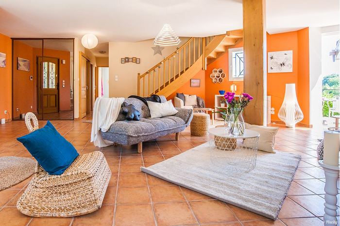 Séjour d'une maison du quartier du Fau à Montauban, après home staging